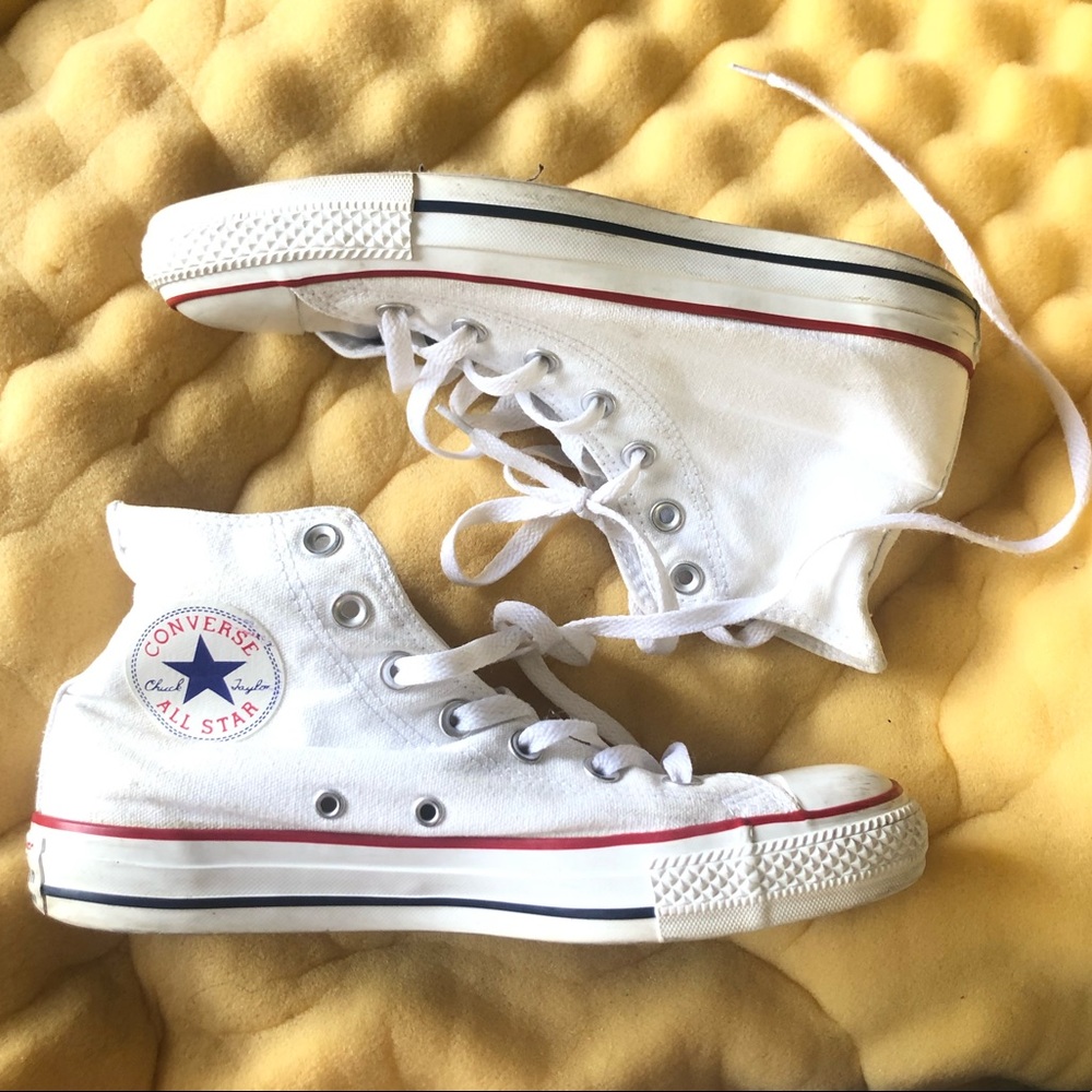 Converse all star white high top sneakers